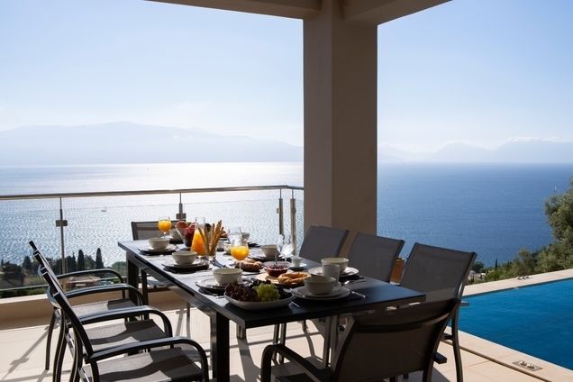 Villa Lilaea with breathtaking views of the Ionian Sea