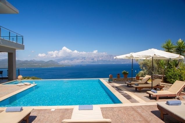 Villa Lilaea with breathtaking views of the Ionian Sea