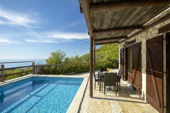 Traditional Family Villas ideal for 15 people, sea view & 3 private pools!