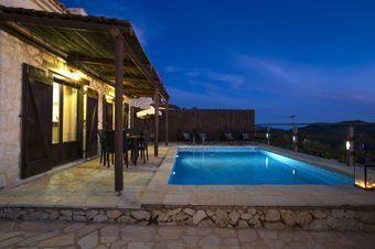Traditional Family Villas ideal for 15 people, sea view & 3 private pools!