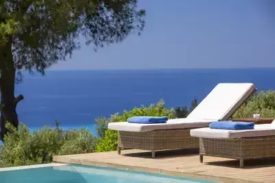 Villa Mirtes with breathtaking sea view,close to Porto Katsiki and Egremni 