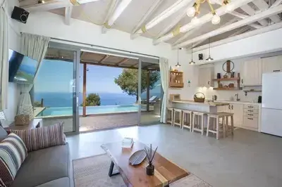 Villa Mirtes with breathtaking sea view,close to Porto Katsiki and Egremni 