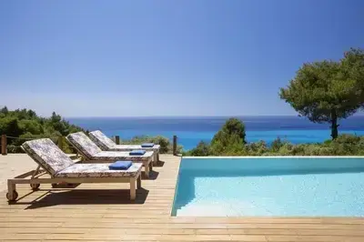 Villa Mirtes with breathtaking sea view,close to Porto Katsiki and Egremni 