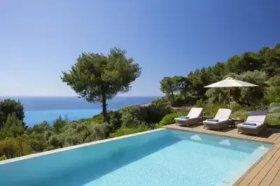 Villa Mirtes with breathtaking sea view,close to Porto Katsiki and Egremni 