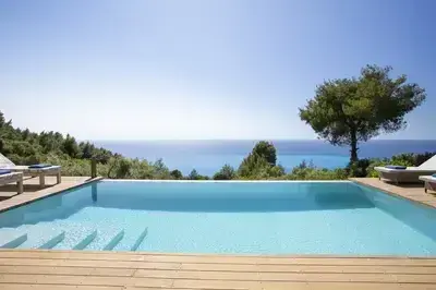 Villa Mirtes with breathtaking sea view,close to Porto Katsiki and Egremni 