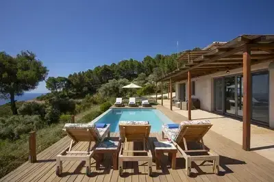 Villa Mirtes with breathtaking sea view,close to Porto Katsiki and Egremni 