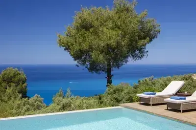 Villa Mirtes with breathtaking sea view,close to Porto Katsiki and Egremni 