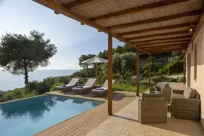 Villa Mirtes with breathtaking sea view,close to Porto Katsiki and Egremni 