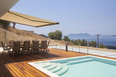 Luxury Cave Villa for 12 with Infinity Pool & Ionian Views (Δ)