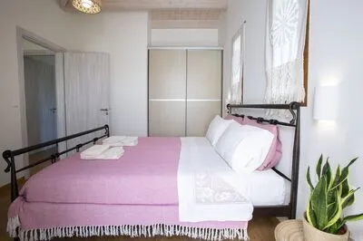 Secluded Villa Asprolià with salt water pool & large garden, close to town.