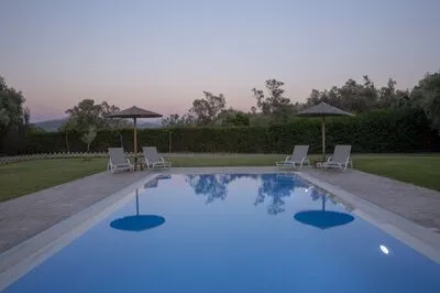 Secluded Villa Asprolià with salt water pool & large garden, close to town.