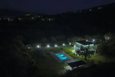 Secluded Villa Asprolià with salt water pool & large garden, close to town.