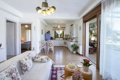 Secluded Villa Asprolià with salt water pool & large garden, close to town.