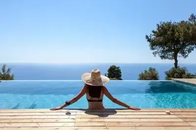 Villa Mirtes with breathtaking sea view,close to Porto Katsiki and Egremni 