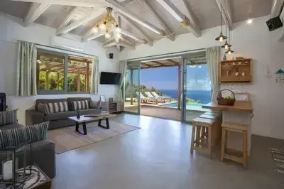 Villa Mirtes with breathtaking sea view,close to Porto Katsiki and Egremni 