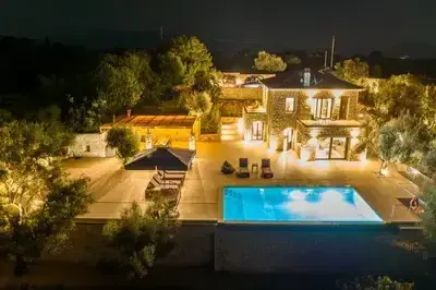 Villa Chriselia on Meganisi with sea access and pontoon