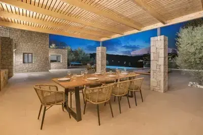 Villa Chriselia on Meganisi with sea access and pontoon