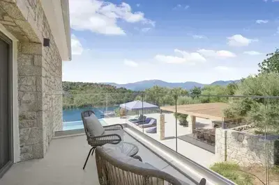 Villa Chriselia on Meganisi with sea access and pontoon