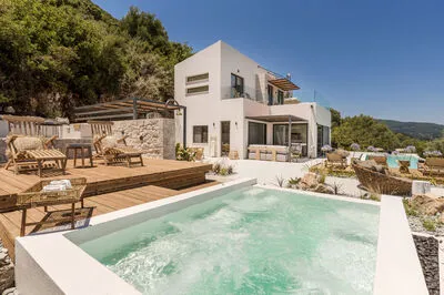 Villa Agapanthus with sea view in Nikiana