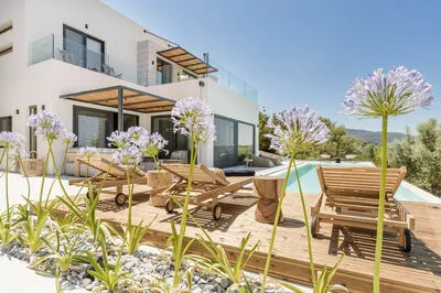 Villa Agapanthus with sea view in Nikiana